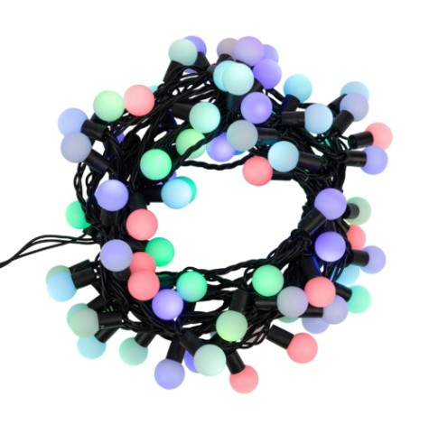 Гирлянда Neon-Night 303-519 Мультишарики Ø23 мм, 10 м, 80 LED RGB, черный ПВХ Гирлянда Neon-Night 303-519 Мультишарики Ø23 мм, 10 м, 80 LED RGB, черный ПВХ