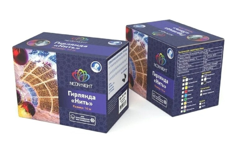 Гирлянда Neon-Night 305-166 Нить 10м (2 модуляx5м) 100 LED ТЕПЛЫЙ БЕЛЫЙ