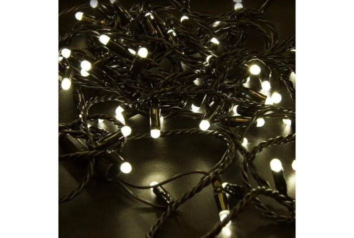 Гирлянда Neon-Night 305-176 Нить 10м (2 модуляx5м) 100 LED ТЕПЛЫЙ БЕЛЫЙ