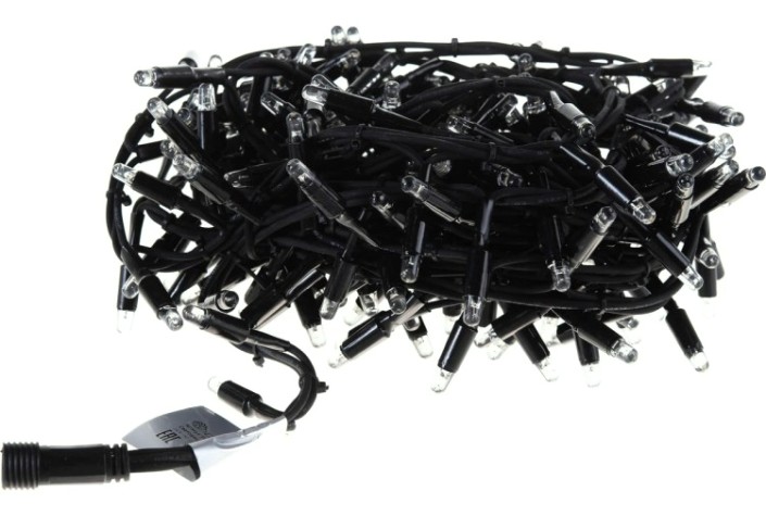 Гирлянда Neon-Night 315-256 Кластер 10м, черный каучук, IP67, 200 LED, теп.бел Гирлянда Neon-Night 315-256 Кластер 10м, черный каучук, IP67, 200 LED, теп.бел