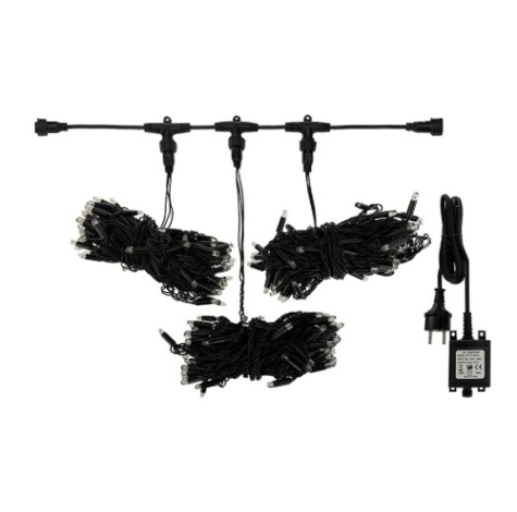 Гирлянда Neon-Night 323-315 Клип лайт 24В, 3 нити по 10 м, 198 LED Белые Гирлянда Neon-Night 323-315 Клип лайт 24В, 3 нити по 10 м, 198 LED Белые