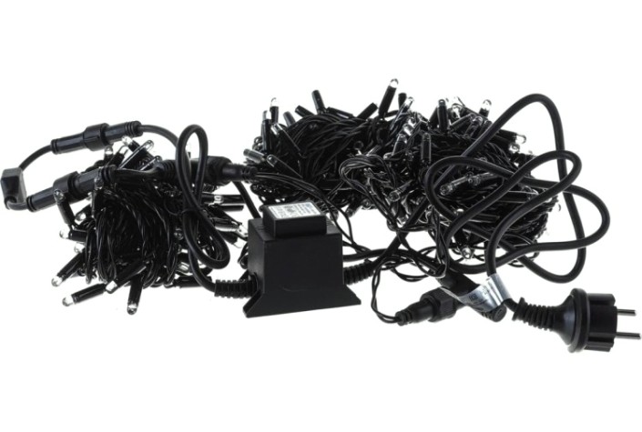 Гирлянда Neon-Night 323-316 Клип лайт 24В, 3 нити по 10 м, 198 LED ТЕПЛЫЙ БЕЛЫ