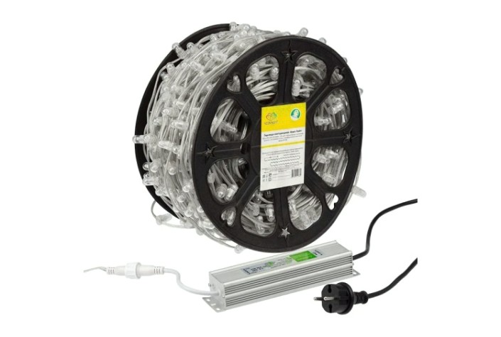 Гирлянда Neon-Night 325-156 Клип-лайт 12 В, 100 м, 665 LED теп. бел. с трансф.