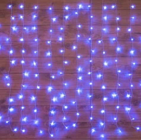 Гирлянда Neon-Night ДОЖДЬ (занавес) 1,5х1,5 м 144 LED синие [235-033]