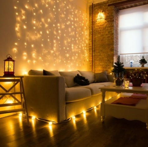 Гирлянда Neon-Night ДОЖДЬ (занавес) 3х2 м эффект водопада, 240 LED теплый белый [235-006]