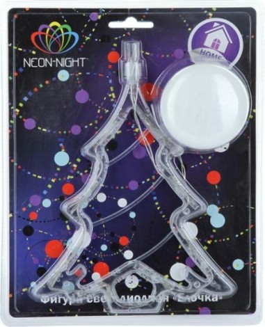 Гирлянда Neon-Night "Елочка" зеленая, на присоске с подвесом [501-017]