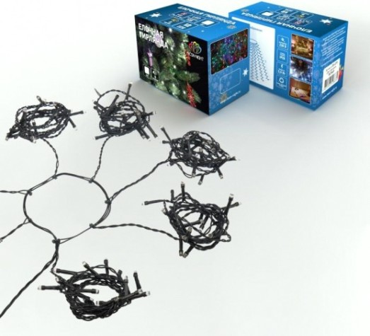 Гирлянда Neon-Night Елочная с кольцом 7 нитей по 1,5 м 105 LED белый [235-075]