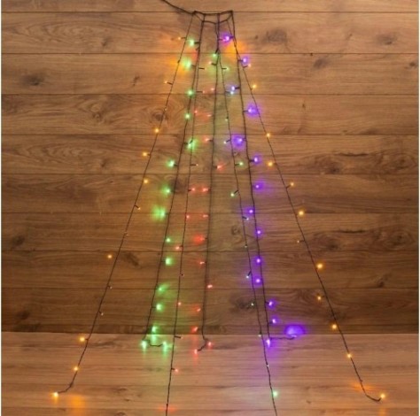 Гирлянда Neon-Night Елочная с кольцом 7 нитей по 1,5 м 105 LED мультиколор [235-079]