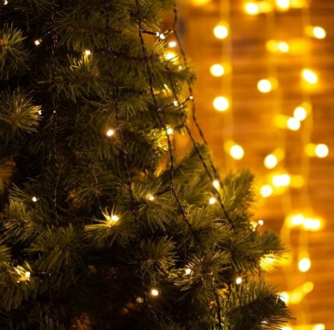 Гирлянда Neon-Night Елочная с кольцом 7 нитей по 1,5 м 105 LED теплый белый [235-076]