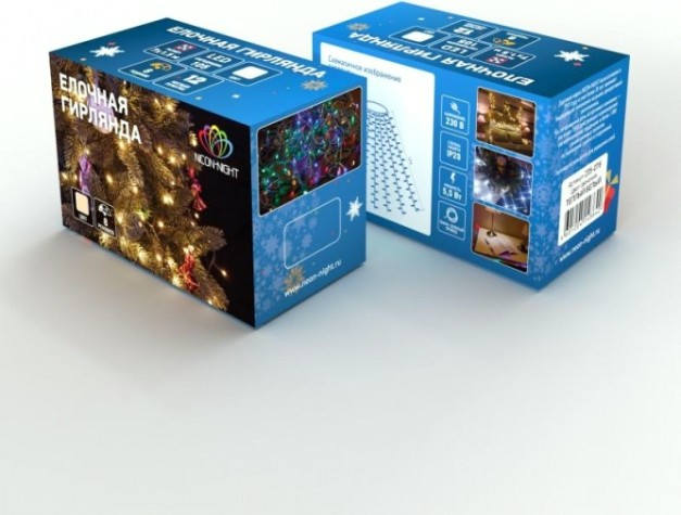 Гирлянда Neon-Night Елочная с кольцом 7 нитей по 1,5 м 105 LED теплый белый [235-076]