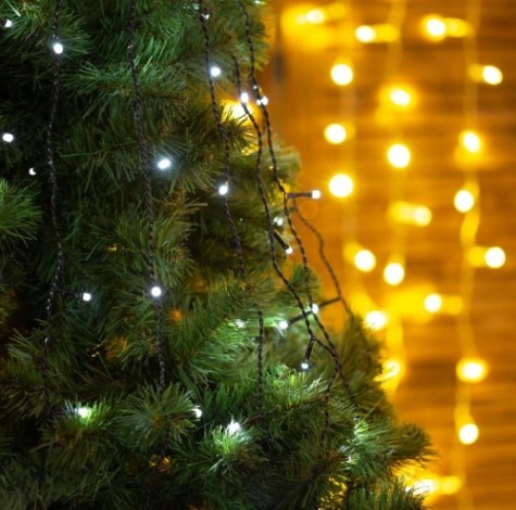 Гирлянда Neon-Night Елочная с кольцом 7 нитей по 1,8 м 126 LED белый [235-085]