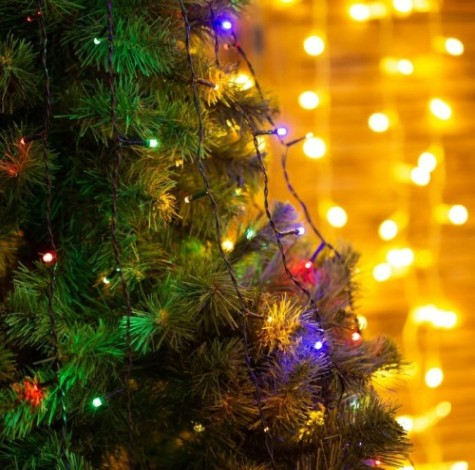 Гирлянда Neon-Night Елочная с кольцом 7 нитей по 1,8 м 126 LED мультиколор [235-089]