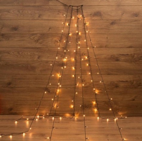 Гирлянда Neon-Night Елочная с кольцом 7 нитей по 1,8 м 126 LED теплый белый [235-086]