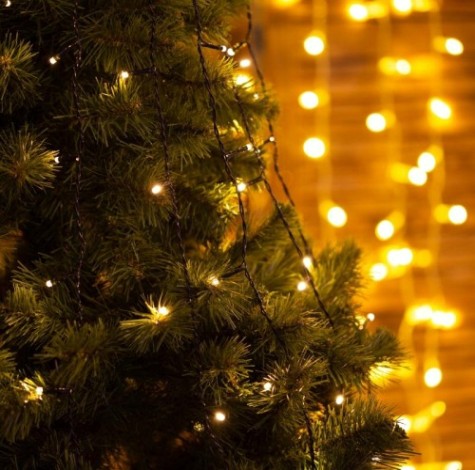 Гирлянда Neon-Night Елочная с кольцом 7 нитей по 1,8 м 126 LED теплый белый [235-086]