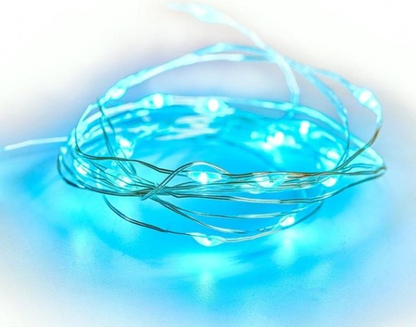 Гирлянда Neon-Night РОСА 2м 20 LED бирюзовые (2*CR2032 в комплекте) [303-004]