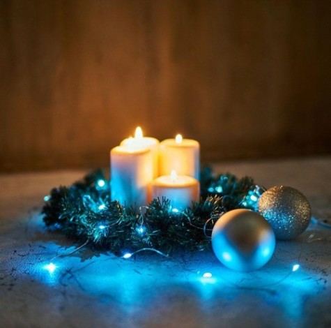 Гирлянда Neon-Night РОСА 2м 20 LED голубые (2*CR2032 в комплекте) [303-003]