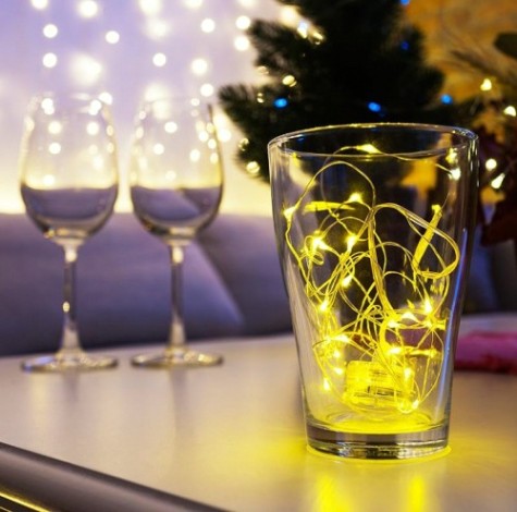 Гирлянда Neon-Night РОСА 2м 20 LED желтые (2*CR2032 в комплекте) [303-001]