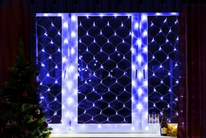 Гирлянда Neon-Night СЕТЬ 1,5х1,5м 150 LED СИНИЕ [215-123]