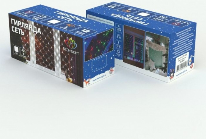 Гирлянда Neon-Night СЕТЬ 1,5х1,5м 150 LED СИНИЕ [215-123]