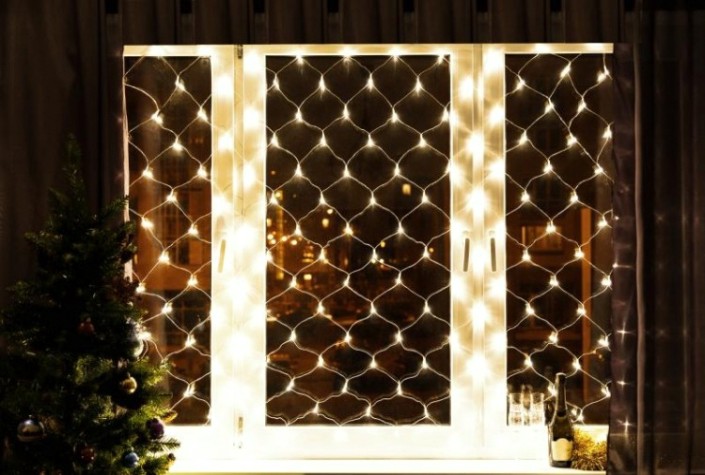 Гирлянда Neon-Night СЕТЬ 1,5х1,5м 150 LED теплый белый [215-126]