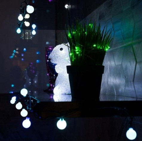 Гирлянда Neon-Night Шарики d 25мм 5 м 25 LED белые [303-555]