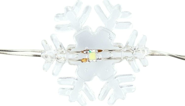 Гирлянда Neon-Night Снежинки 2м 20 LED белые (2*CR2032 в комплекте) [303-010]