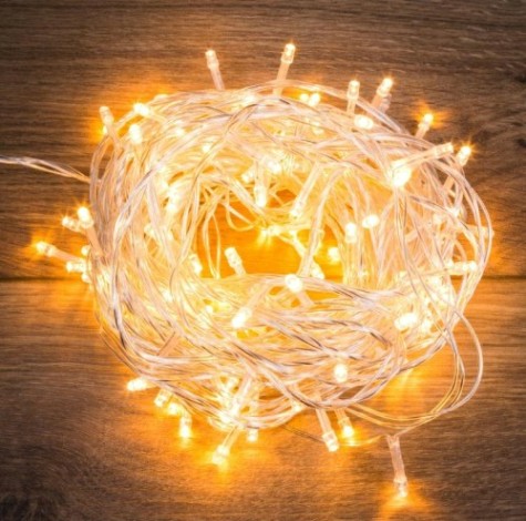 Гирлянда Neon-Night ТВИНКЛ 10м прозрачный ПВХ, 80 LED теплый белый [303-186]