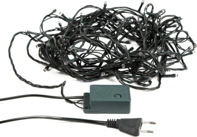 Гирлянда Neon-Night ТВИНКЛ 10м темно-зеленый ПВХ, 80 LED МУЛЬТИ [303-049]