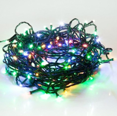 Гирлянда Neon-Night ТВИНКЛ 10м темно-зеленый ПВХ, 80 LED МУЛЬТИ [303-049]