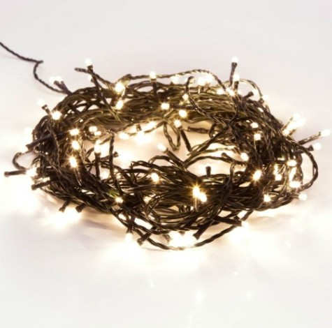 Гирлянда Neon-Night ТВИНКЛ 15м темно-зеленый ПВХ, 120 LED теплый белый [303-056]