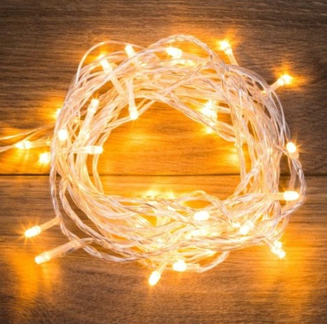 Гирлянда Neon-Night ТВИНКЛ 4м прозрачный ПВХ, 25 LED теплый белый [303-166]