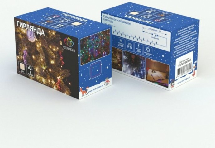 Гирлянда Neon-Night ТВИНКЛ 4м прозрачный ПВХ, 25 LED теплый белый [303-166]