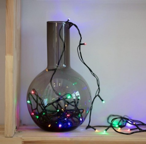 Гирлянда Neon-Night ТВИНКЛ 4м темно-зеленый ПВХ, 25 LED мульти [303-019]