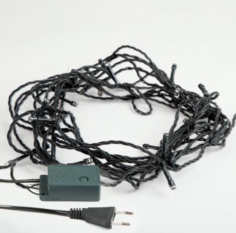 Гирлянда Neon-Night ТВИНКЛ 6м темно-зеленый ПВХ, 40 LED теплый белый [303-026]