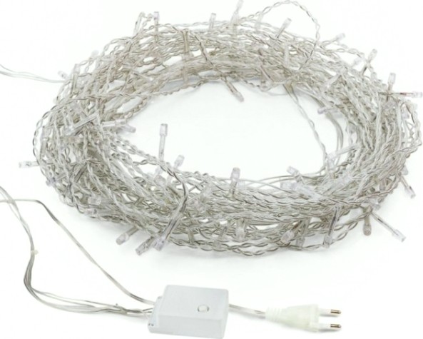 Гирлянда светодиодная Neon-Night 100 LED мультиколор, 10 м прозрачный ПВХ с контроллером [304-029]