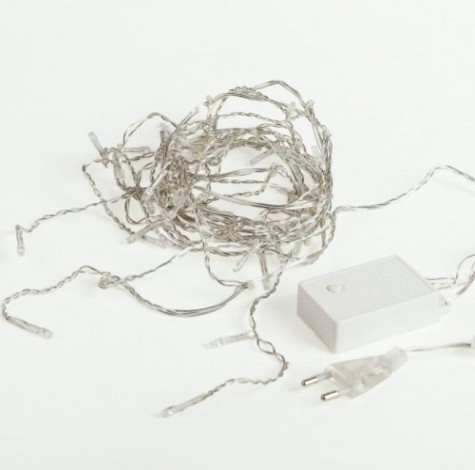 Гирлянда светодиодная Neon-Night Бахрома 3х0,8 м 200 LED белые, прозрачный пвх [255-065]