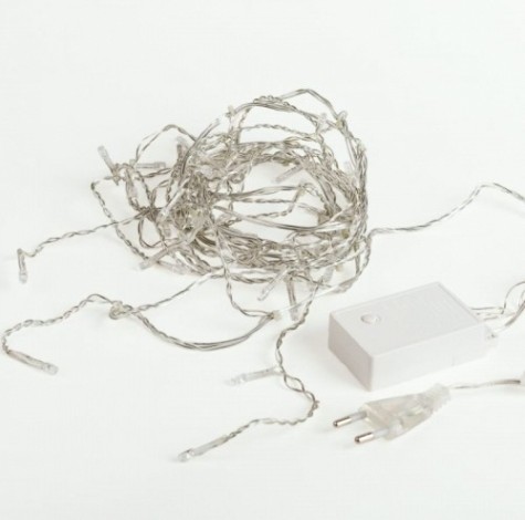 Гирлянда светодиодная Neon-Night Бахрома 3х0,8 м 200 LED, теплые белый, прозрачный ПВХ [255-066]