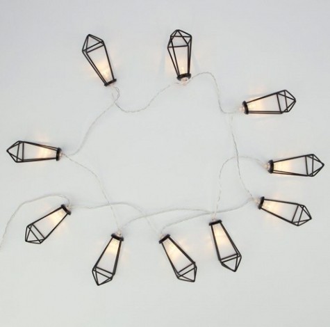 Гирлянда светодиодная Neon-Night Кристаллы черные 1,5 м прозрачный пвх, 10 LED, теплая белая [304-017]