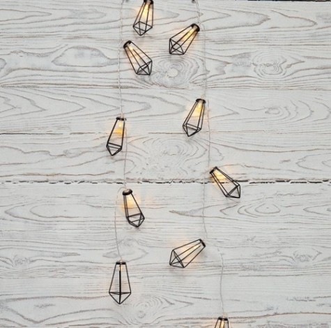 Гирлянда светодиодная Neon-Night Кристаллы черные 1,5 м прозрачный пвх, 10 LED, теплая белая [304-017]