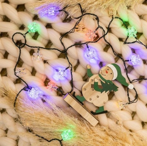 Гирлянда светодиодная Neon-Night Кубики 20 LED мультиколор 2,8 м с контроллером [303-061]