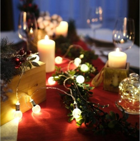 Гирлянда светодиодная Neon-Night Лампочки 1,5 м прозрачный пвх, 10 LED, теплая белая [304-015]