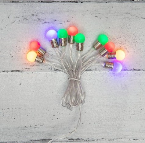 Гирлянда светодиодная Neon-Night Мини-лампочки 10 LED мультиколор 1,5 м прозрачный ПВХ [303-074]