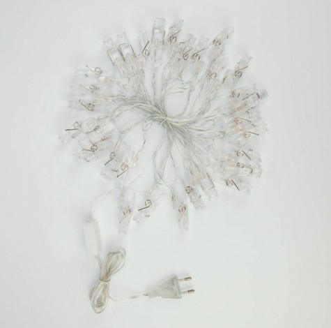 Гирлянда светодиодная Neon-Night Прищепки 30 LED теплый белый, 5 м [303-032]