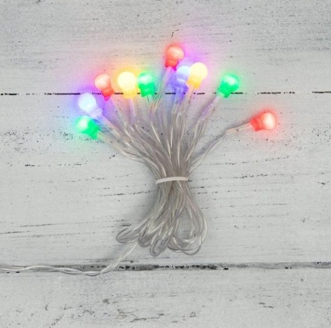 Гирлянда светодиодная Neon-Night Шарики 1,5 м прозрачный ПВХ, 10 LED мультиколор [303-092]