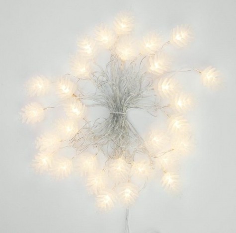 Гирлянда светодиодная Neon-Night Шишки 30 LED теплый белый, 5 м с контроллером [303-069]