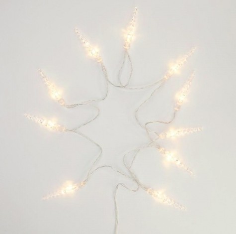 Гирлянда светодиодная Neon-Night Сосульки 1,5 м прозрачный ПВХ, 10 LED теплый белый [303-093]