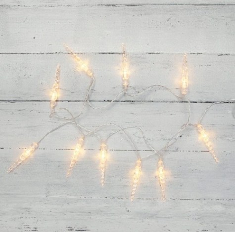 Гирлянда светодиодная Neon-Night Сосульки 1,5 м прозрачный ПВХ, 10 LED теплый белый [303-093]