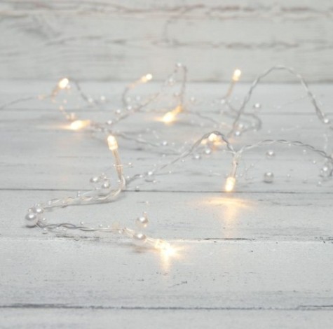 Гирлянда светодиодная Neon-Night Жемчужинки 1,5 м прозрачный пвх, 10 LED, теплый белый [303-097]