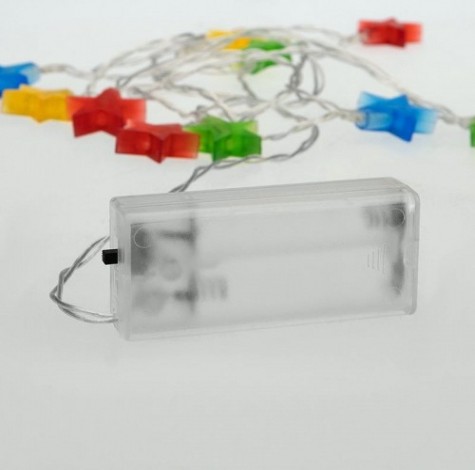 Гирлянда светодиодная Neon-Night Звездочки 1,5 м прозрачный ПВХ, 10 LED мультиколор [303-090]