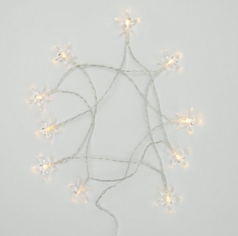 Гирлянда светодиодная Neon-Night Звездочки 1,5 м прозрачный ПВХ, 10 LED теплый белый [303-091]